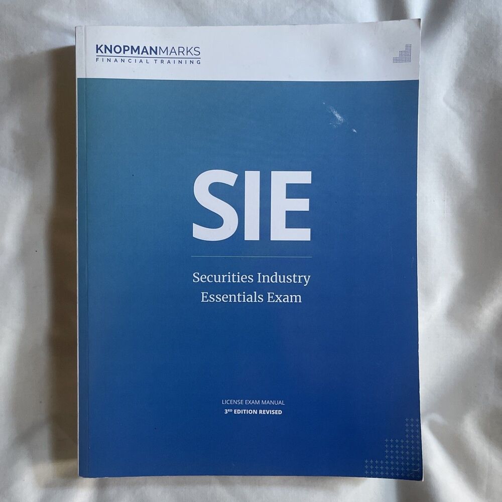 SIE Knopman Marks 3rd Edition Securities Industry Essentials Exam.